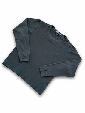 Polo Ralph Lauren Waffle Knit Thermal Long Sleeve Grey